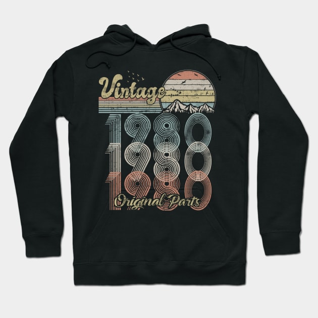 Vintage 1980 Design 40 Years Old 40th birthday Hoodie by semprebummer7